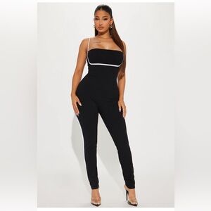 BNWT trendy black strap jumpsuit